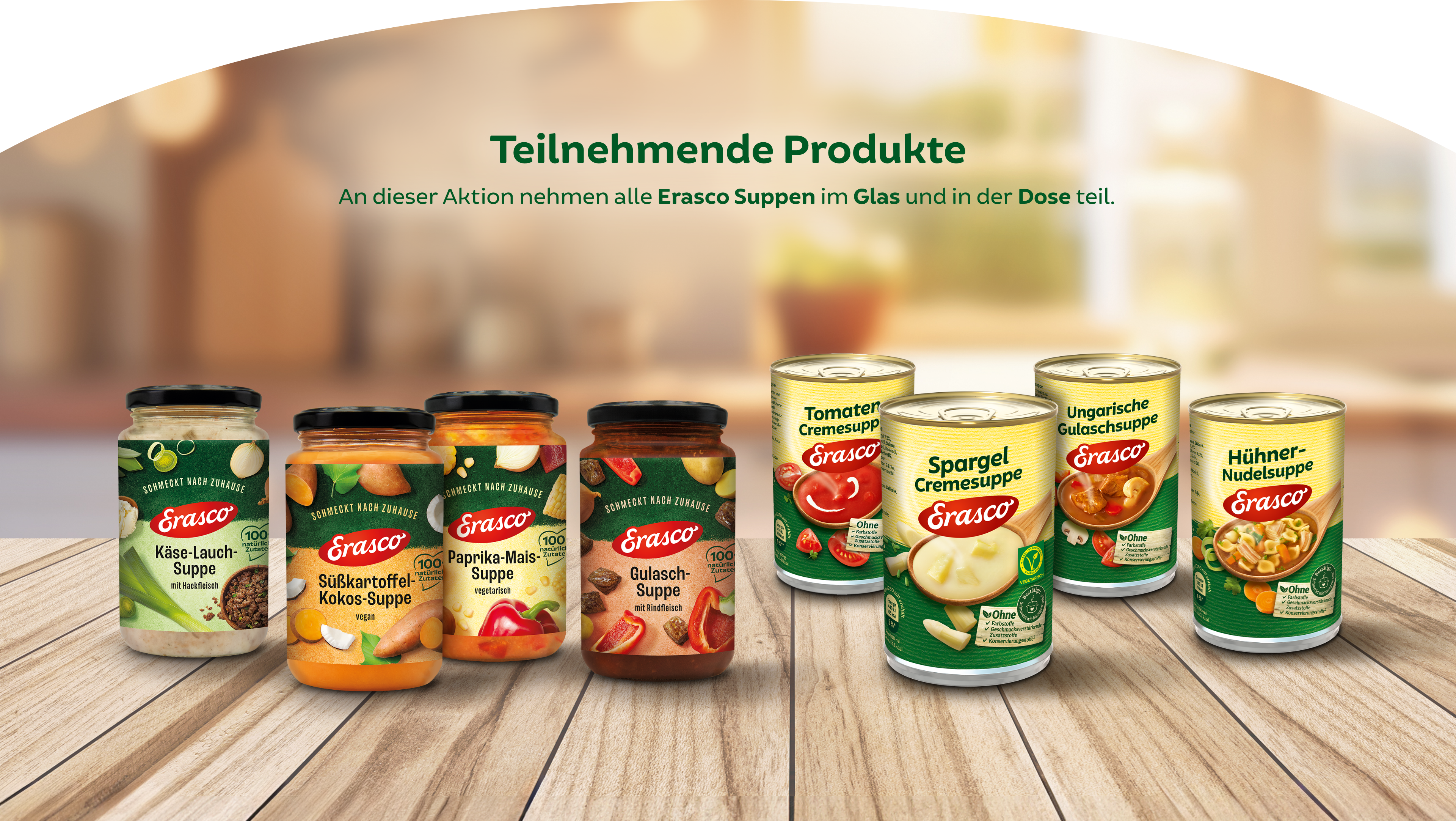 Verlinkung zur Erasco Landingspage mit allen Erasco Produkten.